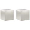 vidaXL Стойка за растения 2 pcs Сребристо 40 x 40 x 40 cm Стомана