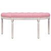 vidaXL Пейка, розова, 110,5x45x49 см, кадифе