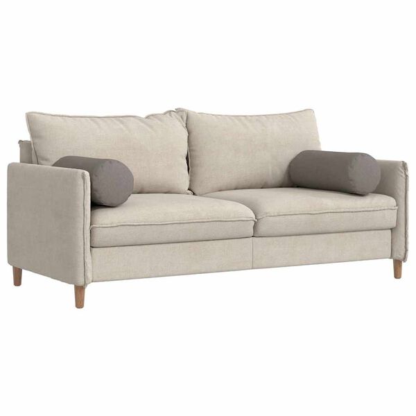 vidaXL Възглавници валяци 2 pcs Таупе Ø 25 x 70 см текстил