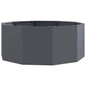 vidaXL Кашпа Антрацит 90 x 90 x 35 см Стомана