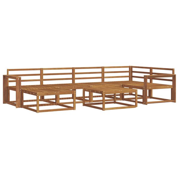 vidaXL Комплект дивани за открито 7 pcs Естествен