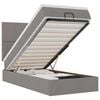 vidaXL Османска легло с матрак и LED, таупе, 90x200 см, плат