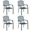 vidaXL Градински стол 4 pcs Антрацит 56 x 65 x 89 см Стомана