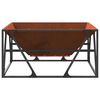vidaXL Огнище Кафяво 80 x 80 x 40 cm Патинираща стомана