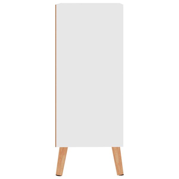 vidaXL Сайдборд, бял, 60x30x72 см, инженерно дърво