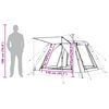 vidaXL Бърза палатка Сив и оранжев 205 x 205 x 143 см Стомана
