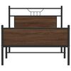vidaXL Рамка за легло без матрак кафяв дъб 100x200 см инженерно дърво