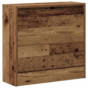vidaXL Шкаф за обувки 60 x 21 x 57 cm Инженерна дървесина Старо дърво