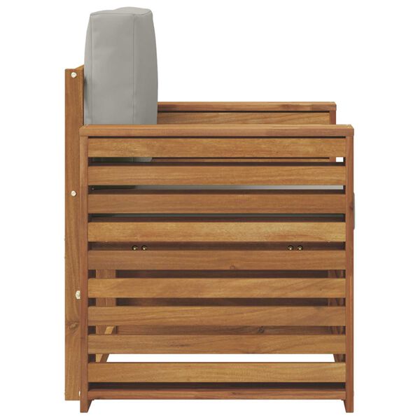 vidaXL Комплект дивани за открито Солидно акациево дърво и полиестер