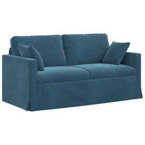 vidaXL Диван Синьо 158 x 78 x 80 см Кадифе