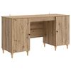 vidaXL Бюро с рафт Дъб артизан 142,5 x 50 x 75 см Инженерна дървесина