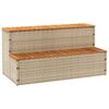 vidaXL Стъпало за джакузи Beige 100x50x50,5 cm Поли ратан