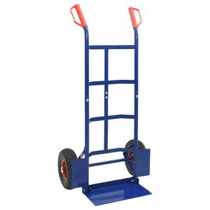 vidaXL Разширяема ръчна количка Син и Червен 57 x 46 x 113 см Стомана