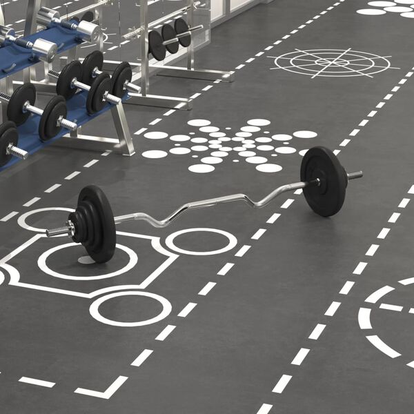 vidaXL Комплект щанга с тежести 30 кг чугун и хромирана стомана