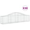 vidaXL Габионни кошници арка 30 бр 200x30x40/60 см поцинковано желязо