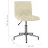 vidaXL Въртящи трапезни столове, 2 бр, кремави, кадифе