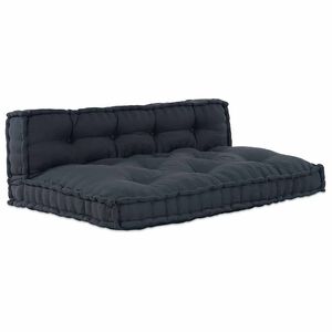 vidaXL Кушон за палетен диван 2 pcs Антрацит 120 x 80 x 38 см Текстил