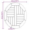 vidaXL Плот за маса, тиково дърво масив, кръгъл, 2,5 см, 50 см