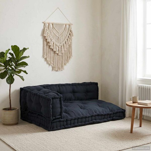 vidaXL Кушон за палетен диван 3 pcs Антрацит 120 x 80 x 38 см текстил