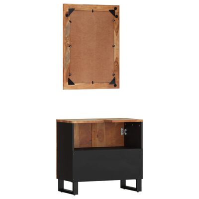 vidaXL Комплект мебели за баня 2 части масивна регенерирана дървесина