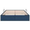vidaXL Легло с място за съхранение с матрак Синьо 120 x 200 cm текстил