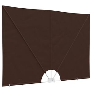 vidaXL Прозорец за балкон 160 x 240 cm Полиестер Нередовен Кафяво