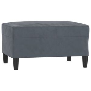 vidaXL Табуретка, тъмносива, 70x55x41 см, кадифе
