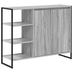 vidaXL Страничен шкаф Сив Сонома 96.5 x 30 x 75 см Инженерно дърво