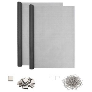 vidaXL Капак за светлинен шахт с клипове 2 бр. 70 x 130 см Фибростъкло