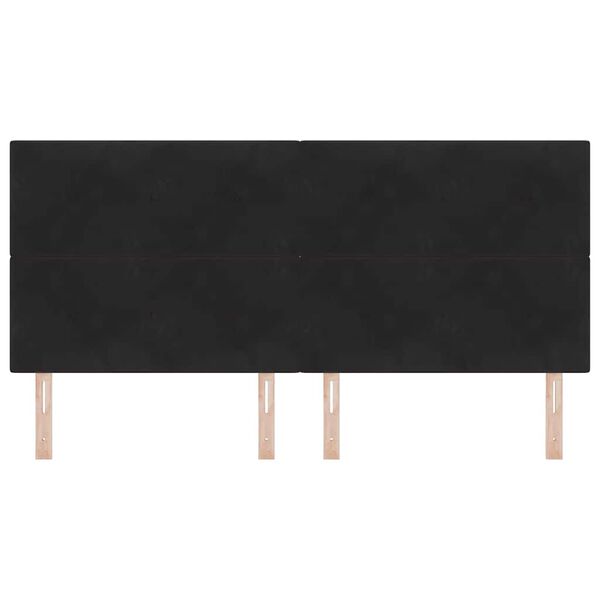 vidaXL Облегалка за глава с таблото Черно 200 cm Изкуствена