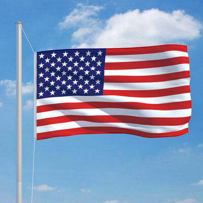 vidaXL Флаг на Съединените щати, 90x150 см