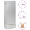 vidaXL BBQ опушвач с дървесен чипс 44,5x29x110 см поцинкована стомана
