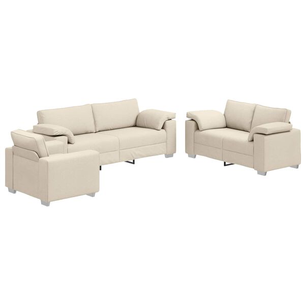 vidaXL Комплект дивани 2 pcs Таупе 219 x 77 x 82 см текстил