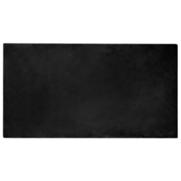 vidaXL Килим с изкуствена заешка козина Olite Черно 80 x 150 cm