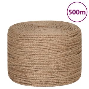 vidaXL Въже, 100% юта, 6 мм, 500 м