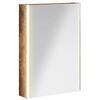 vidaXL Шкаф с огледало за баня Димян дъб 43 x 11,5 x 60,5 см