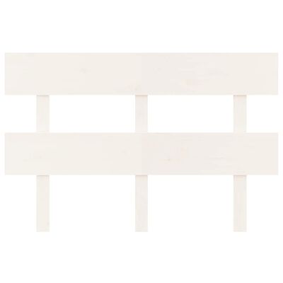 vidaXL Горна табла за легло, бяла, 124x3x81 см, бор масив