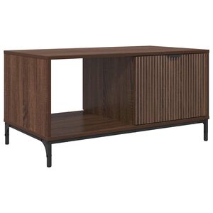 vidaXL Масичка за кафе Кафяв дъб 90 x 49 x 46 см Инженерна дървесина
