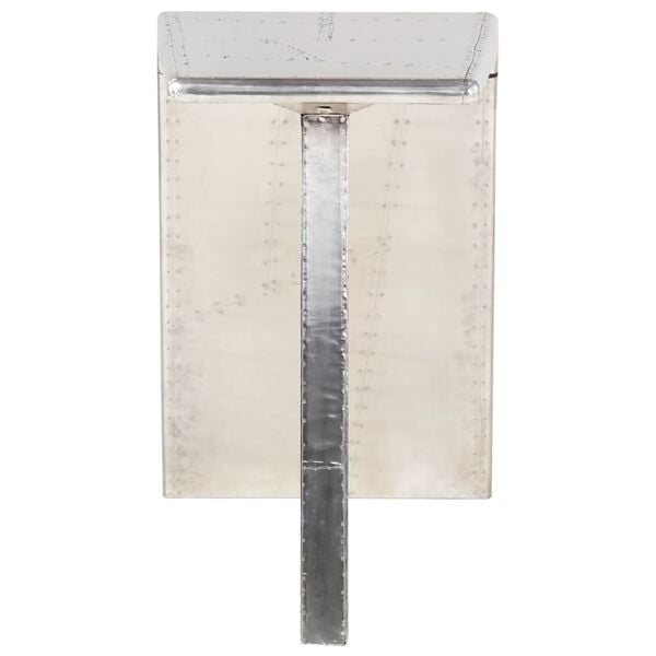 vidaXL Бюро Aviator, сребристо, 112x50x76 см, метал