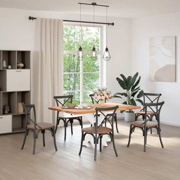 vidaXL Крак за трапезна маса, форма на паяк, бял, 85x85x(72-73) см, стомана