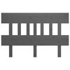 vidaXL Горна табла за легло, сива, 143,5x3x81 см, бор масив
