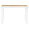 vidaXL Трапезна маса PANAMA бяла 112x60x75 см бор масив