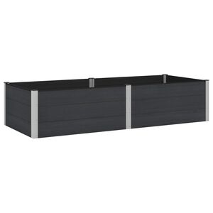 vidaXL Градинска повдигната леха Черно 250 x 100 x 54 cm