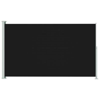 vidaXL Прибираща се дворна странична тента, 180x300 см, черна