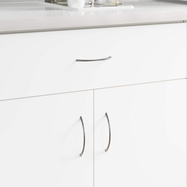 vidaXL Дръжка 12 pcs Сребрист 107 x 3.6 x 23 мм Неръждаема стомана