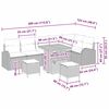 vidaXL Градински Софа Комплект с възглавница 9 pcs Бежов и Светло Сив