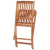 vidaXL Сгъваем трапезен комплект, 5 части, акация масив