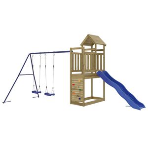 vidaXL Комбинирано детско съоръжение за игра, импрегниран бор