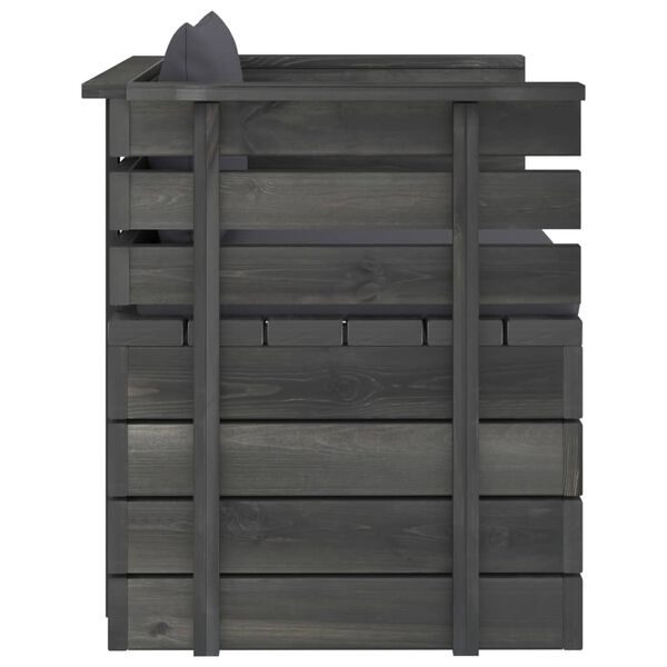 vidaXL Градински лаундж комплект палети възглавници 12 части бор масив