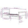 vidaXL Рамка за легло с 2 чекмеджета, бор масив, 90x200 см